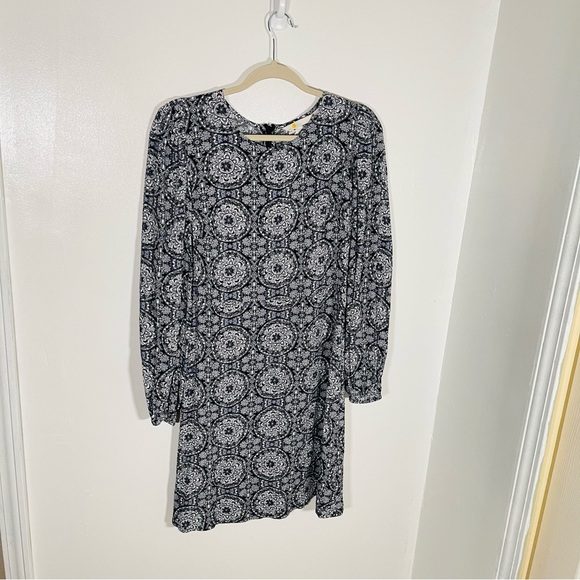 NEW Boden Crew Neck Print Mini Dress Black Paisley Pop Bohemian Preppy Retro - Picture 3 of 10